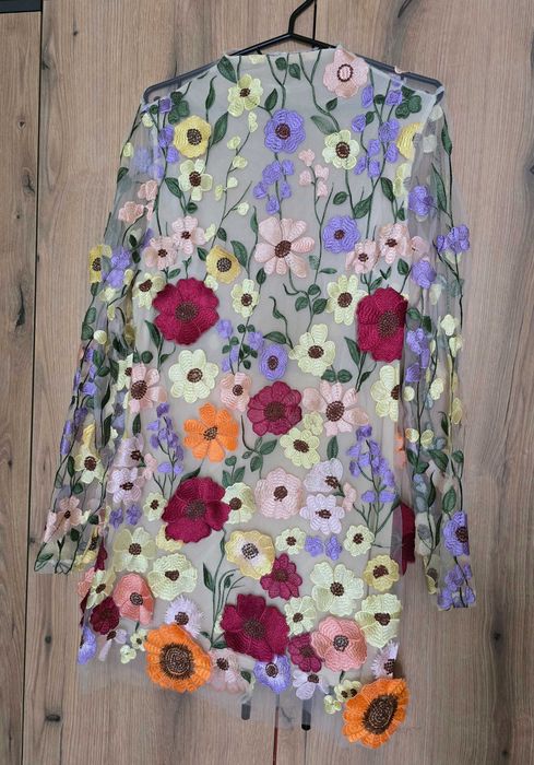 Флорална рокля с подплата