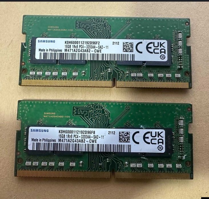 RAM laptop Kit dualchannel 2x 16 GB ddr4  3200mhz Samsung