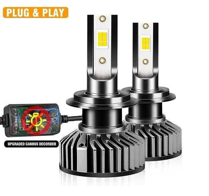 Умалени мини LED диодни крушки за фарове H7, 12-24V, 50W, Canbus