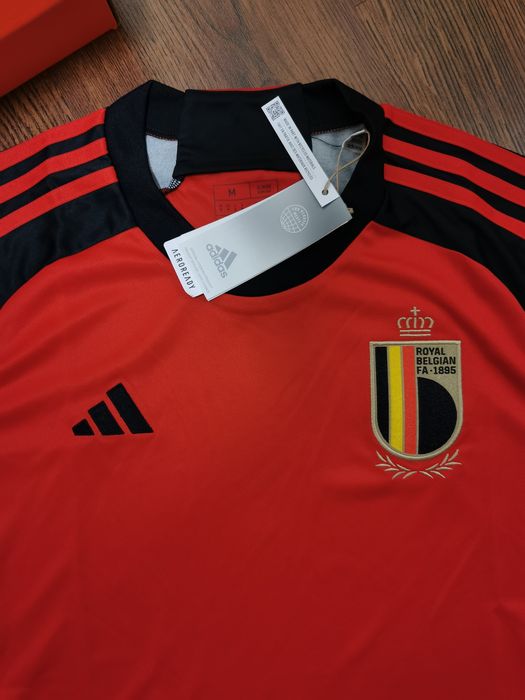Tricou fotbal Adidas Belgia marimea M barbati rosu