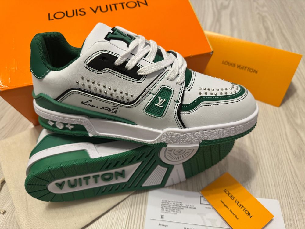 Adidasi Louis Vuitton Trainers monogram green NOU PREMIUM