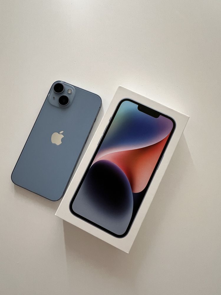 iPhone 14, 128 GB, син