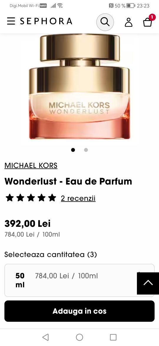 Michael Kors Wonderlust Parfum Original 50ml
