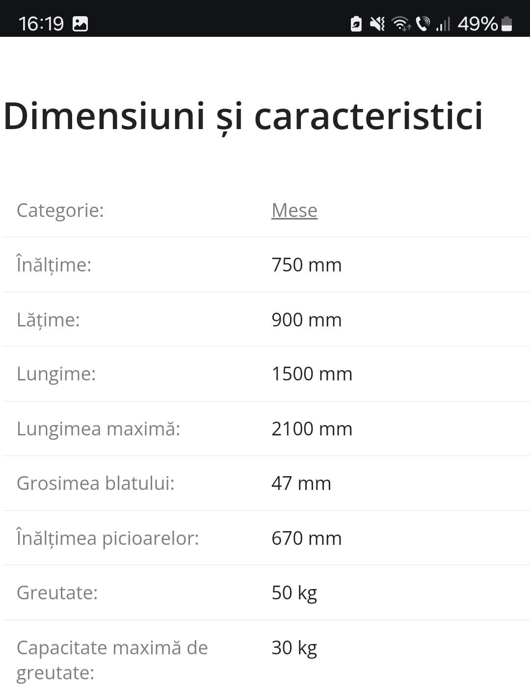 masa mare dining/ bucatarie extensibila