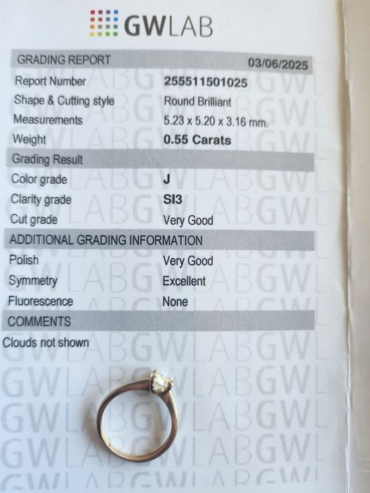 Inel de logodna cu diamant natural