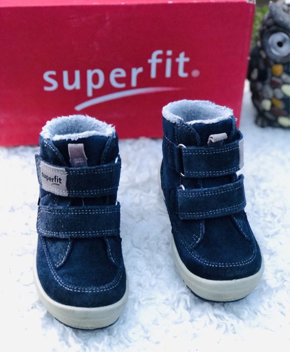 Ghete baiat SUPERFIT-marimea 24,inter15cm,Piele,impermeab,ca Salomon