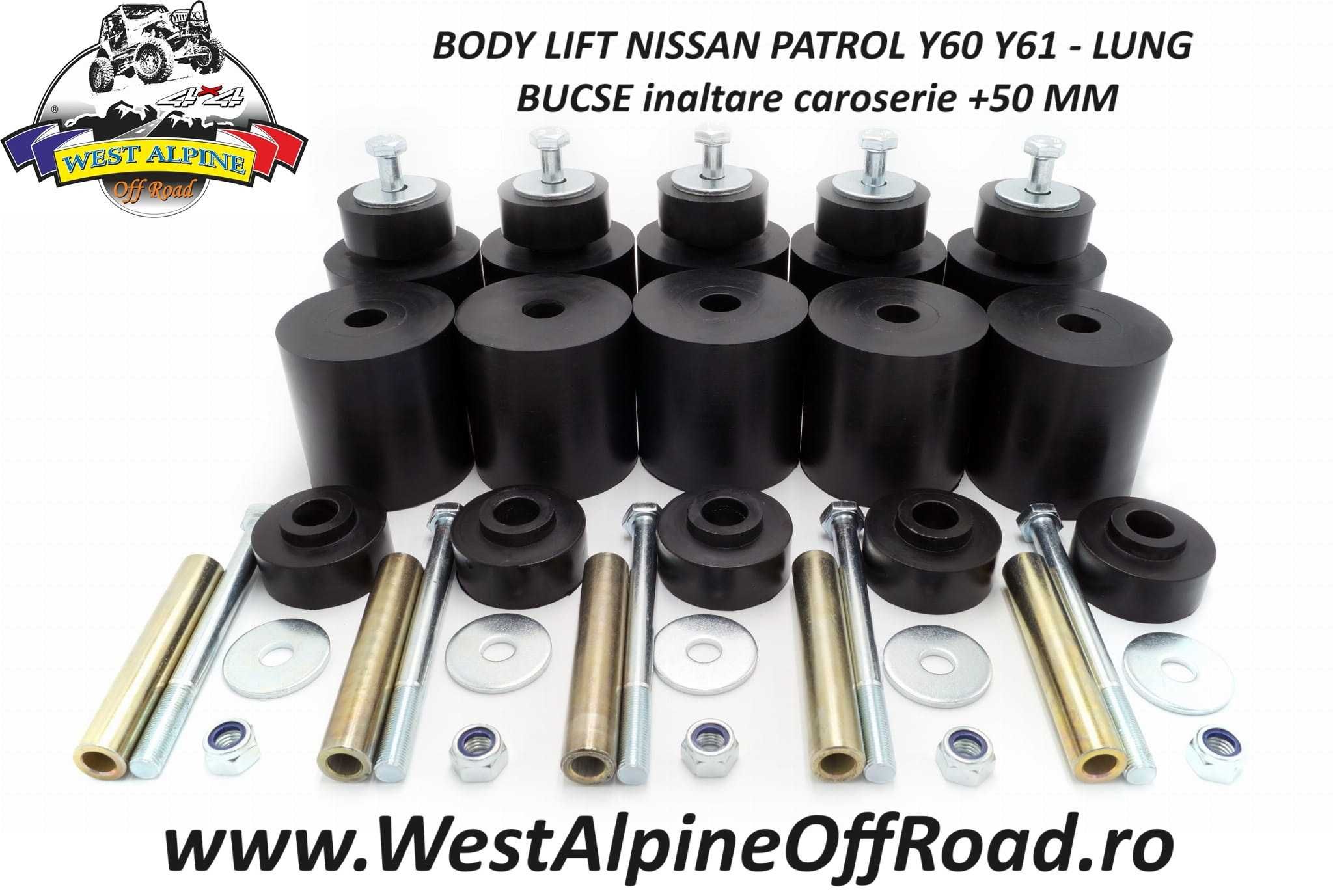 BODY LIFT NISSAN PATROL Y60 Y61 - BUCSE inaltare caroserie +50 MM