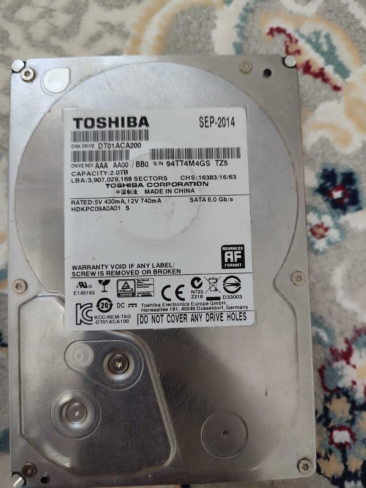 Жесткий диски 1,5 тб, 2 тб HDD