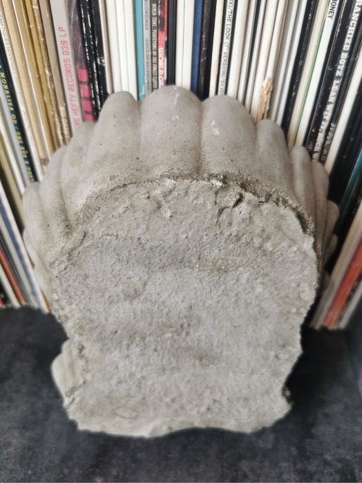 Антикварна фигура глава на фея елф подписана автентична масивна декор