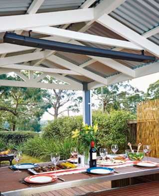 Incalzitor cu infrarosu, telecomanda, 2400W, IP65, de perete / tavan