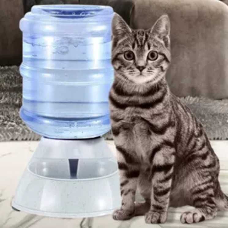 Set dispenser automat de apa si mancare pentru animale 3.8 litri