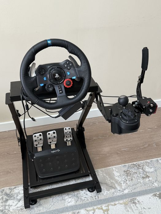 Симрейс система, игровой контроллер Logitech G29, кокпит, ручник