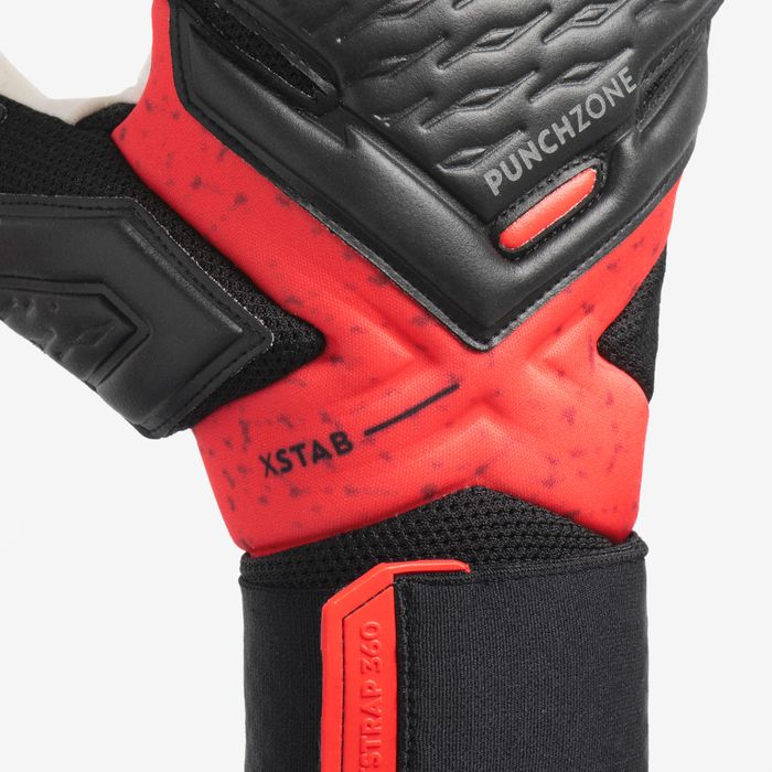 Mănuși Portar Fotbal F900 Roșu-Negru - produs resigilat Decathlon