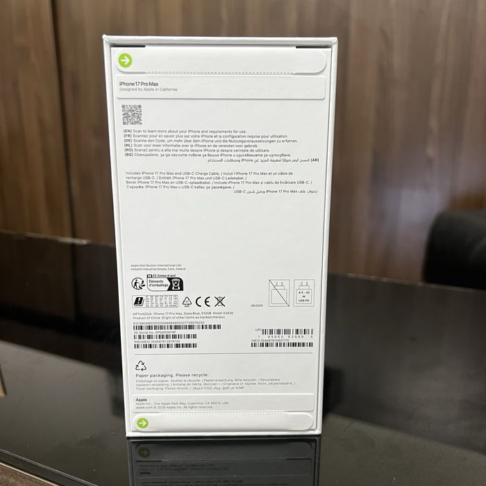 Нов! 12м Гаранция! iPhone 17 Pro Max 512GB 12GB RAM Blue, Orange, Silv
