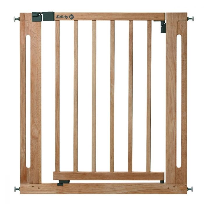 Poarta de siguranta extensibila din lemn fag, 73-90cm