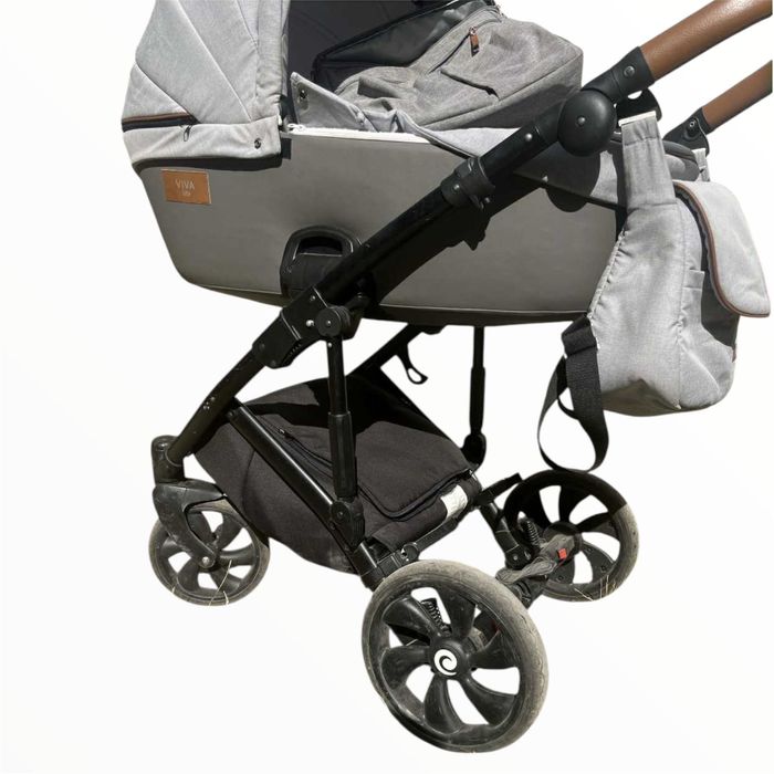 Бебешка количка Tutis Uno с зимен кош и чанта
