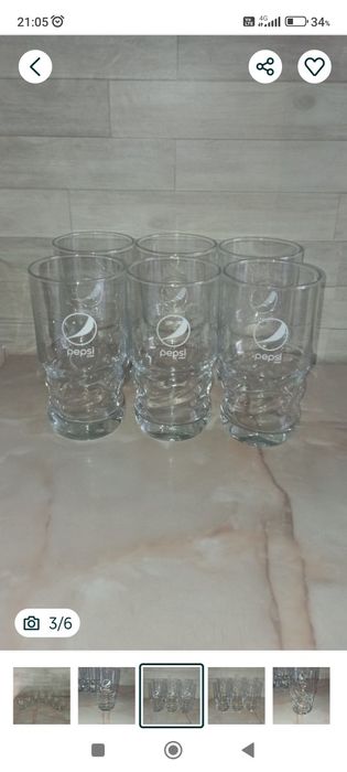 pahare sticla Pepsi