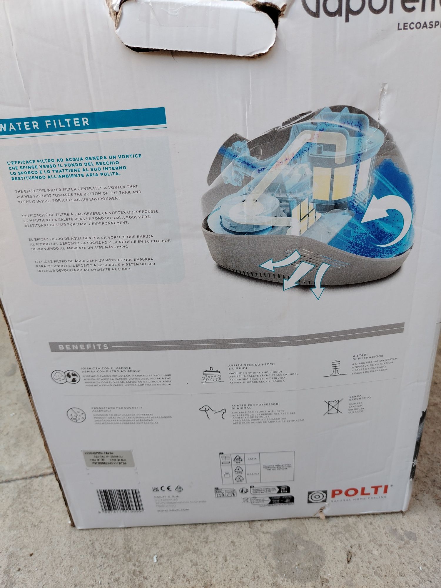 Aspirator cu Abur Polti Vaporetto Lecoaspira FAV 30, 2450 W, nou
