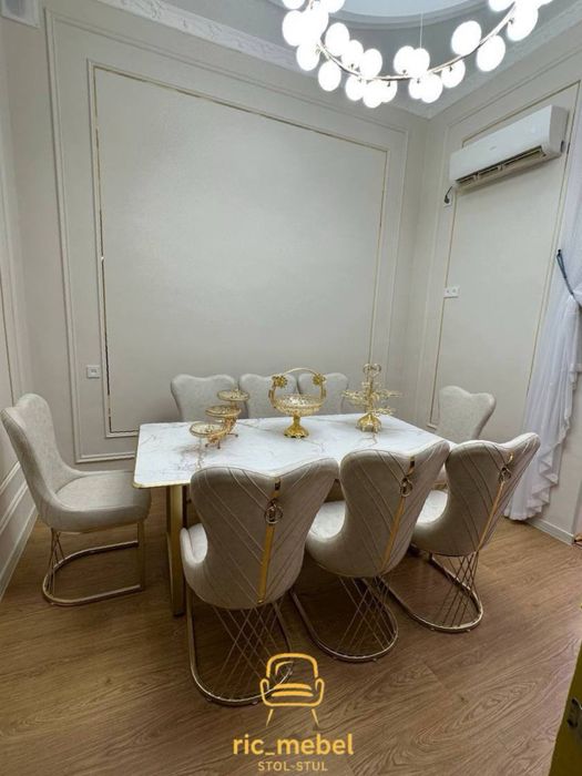 6x1 stol stulmiza oshxona va kafe uchun mojlangan