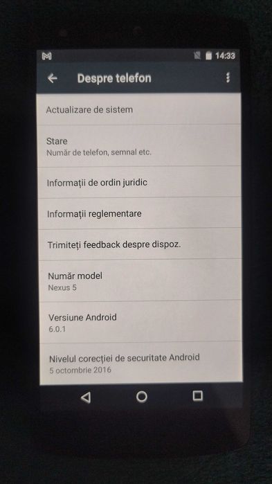 Telefon LG Google Nexus 5, Android 6