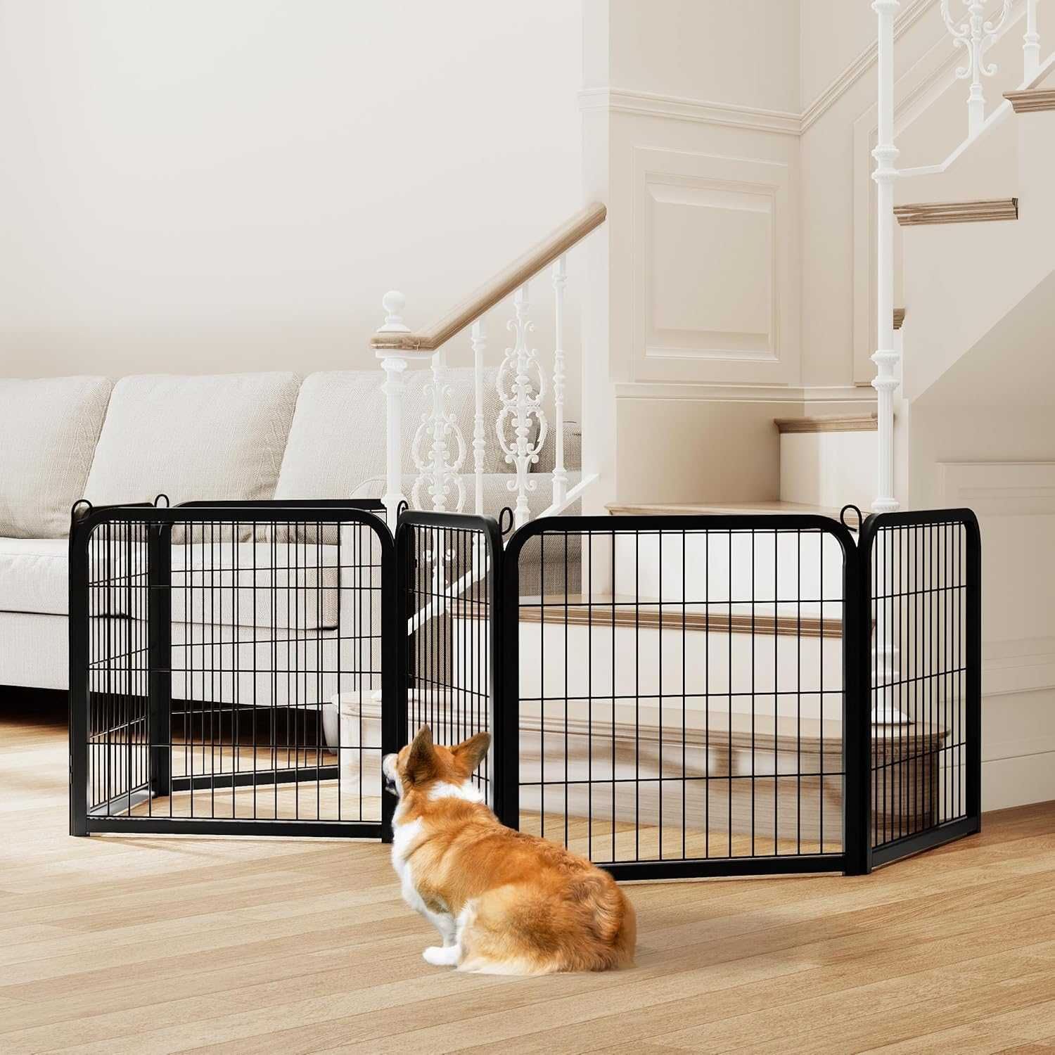 Tarc pliabil catei 60 cm 6 panouri |YT 593013 Black(6pcs)
