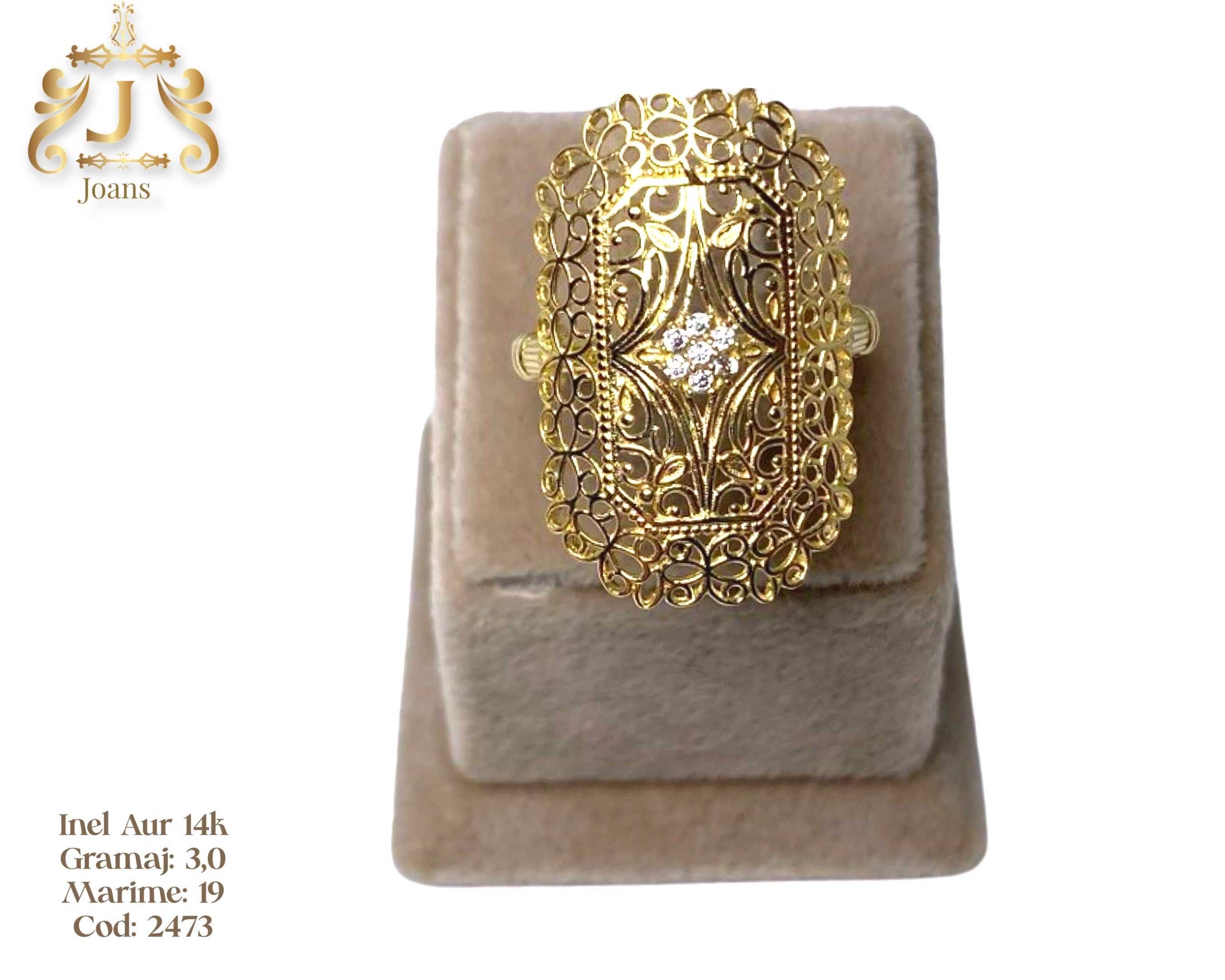 (2470) Inel Aur 14k, 3,03 grame FB Bijoux Euro Gold