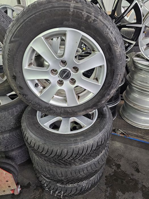 Jante 5x112 cu anvelope 195/65R15 M+S