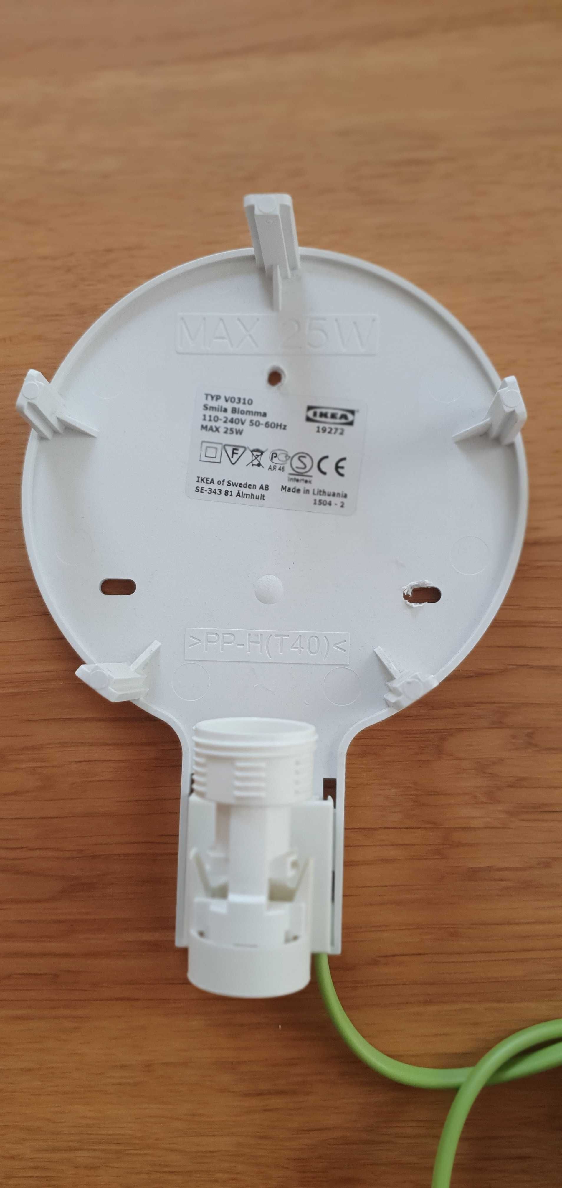 Ikea Smila Blomma Lampă de perete - copii floare roz TYP V0310