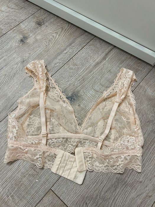 Sutien bustiera bralette crem cu dantelă 80C