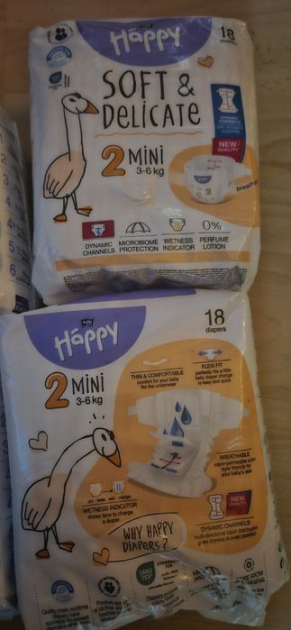 Scutece happy mărimea 1 și 2