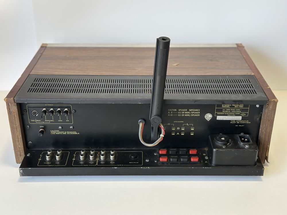 Amplificator Vintage Tuner Pioneer SX 750 Vintage HiFi Audio Lemn