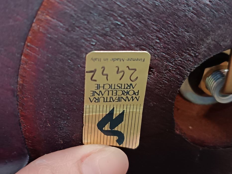 Veioza abajur porțelan vintage made in italy gigant(72cm/h)