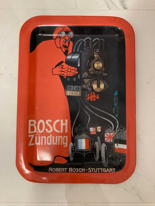 tava tip reclama Bosch Zündung originala veche emailata  pt bar pub