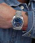 Часовници 41mm сребристо-синьо