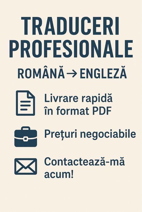 Traduceri Profesionale Română ↔ Engleză