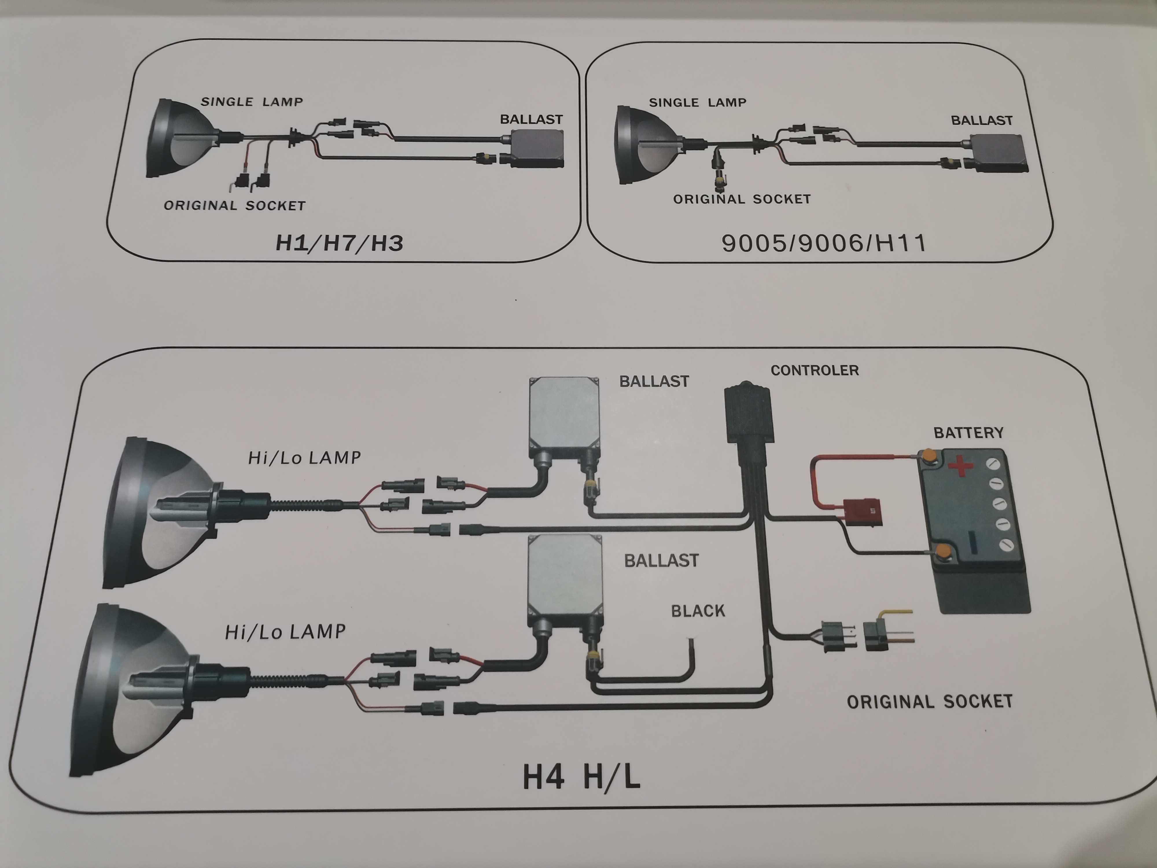 Ксенон система  H1/H7 (6000 к от двата вида)