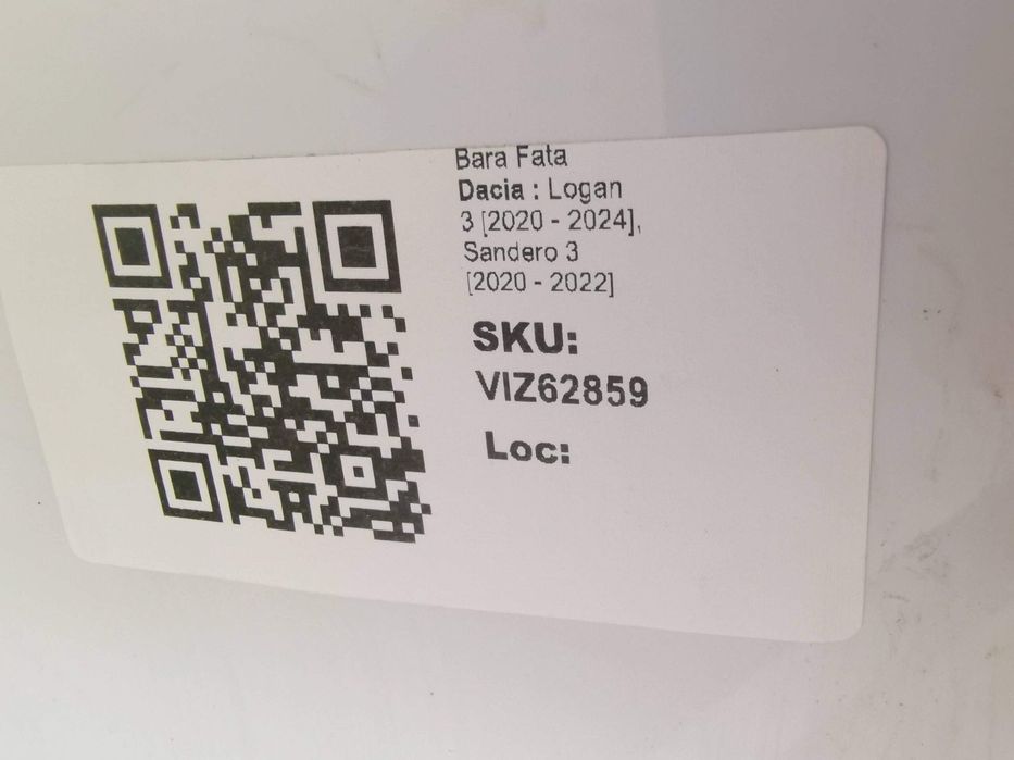 Bara Fata Dacia  Logan 3 2020 2021 2022 2023 2024, Sandero 3 [2020 - 2