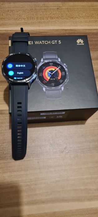 Smartwatch Huawei Watch GT5, 46mm, Black with Black Fluoroelastomer St