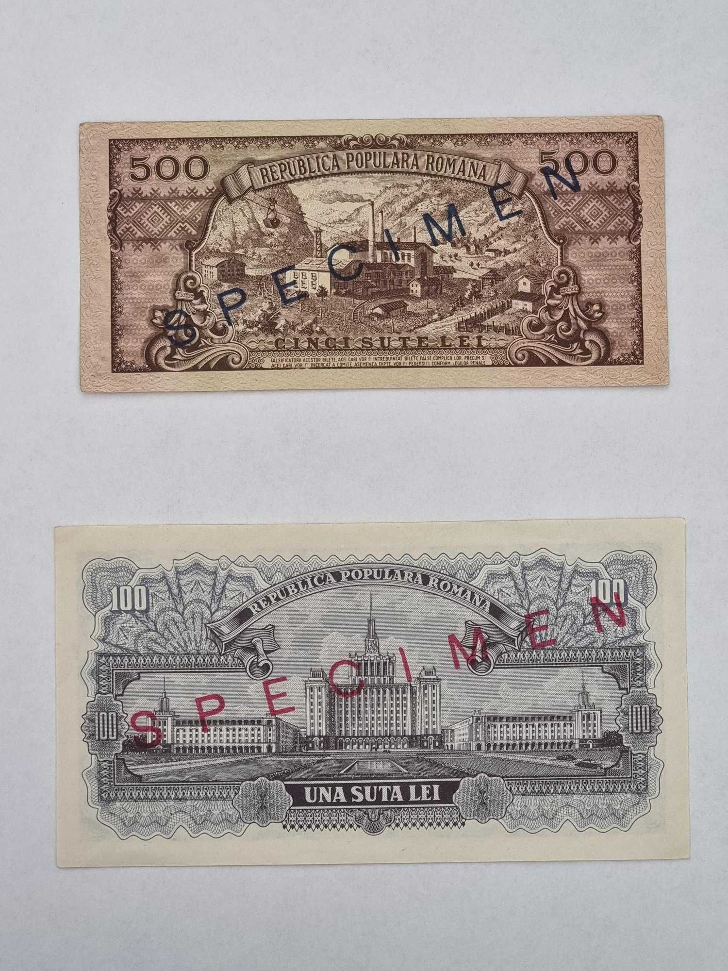 Colectie 8 bancnote romanesti vechi, foarte rare, “SPECIMEN”, UNC!