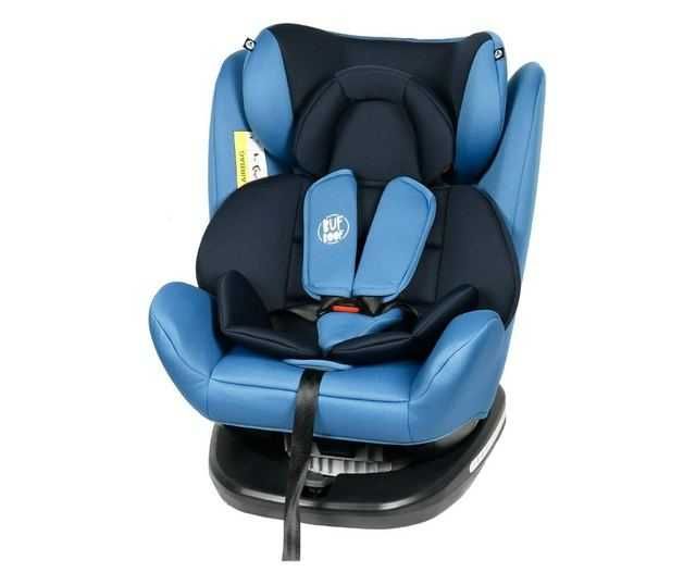 Туити Синьо столче за кола с Isofix, въртящо се на 360 градуса