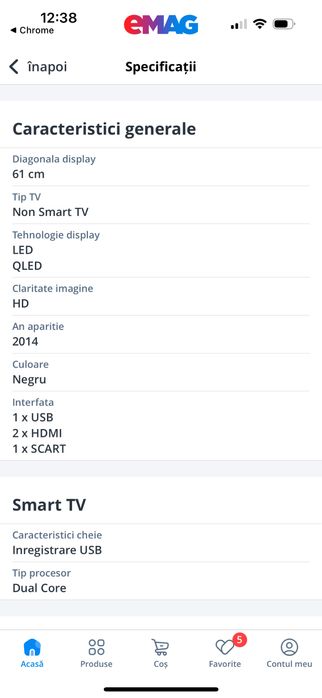 Samsung LED HD TV UE24H4003AW 24” 60 cm