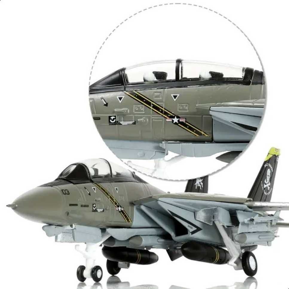 Macheta avion metalica Grumman F-14A Tomcat Top Gun 1:100 20cm