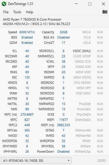 32gb DDR5 рам Kingston Fury 5600 mhz(може 6000 OC) - KF556C40BB-16