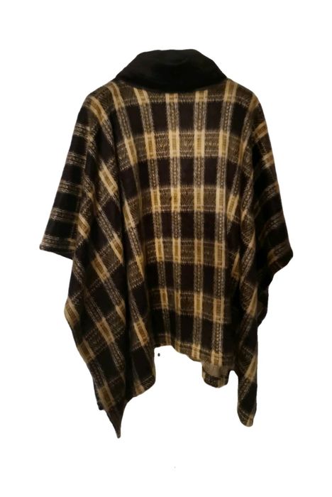 Ново дамско есенно топло пончо Кафяво жълто