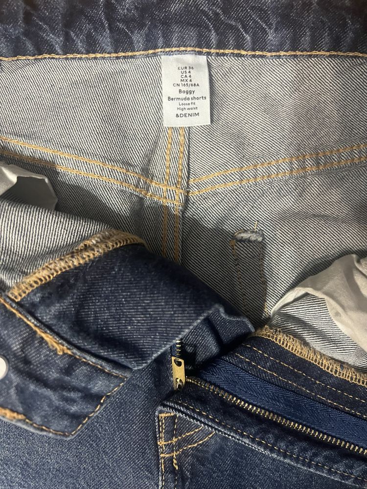 H&m Denim jorts, 36, dark blue