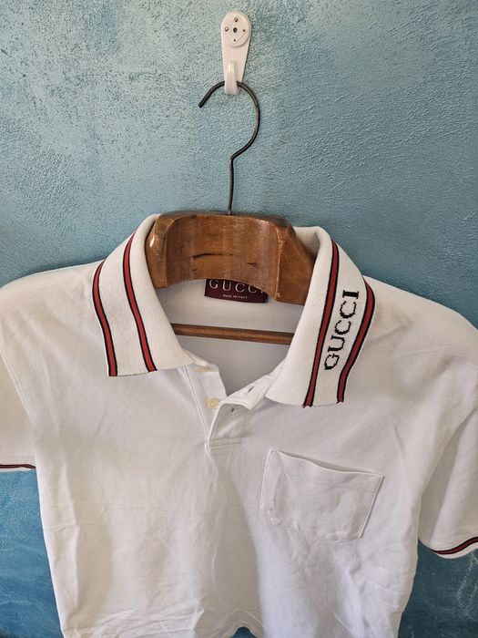 Tricou Gucci clasic alb Premium