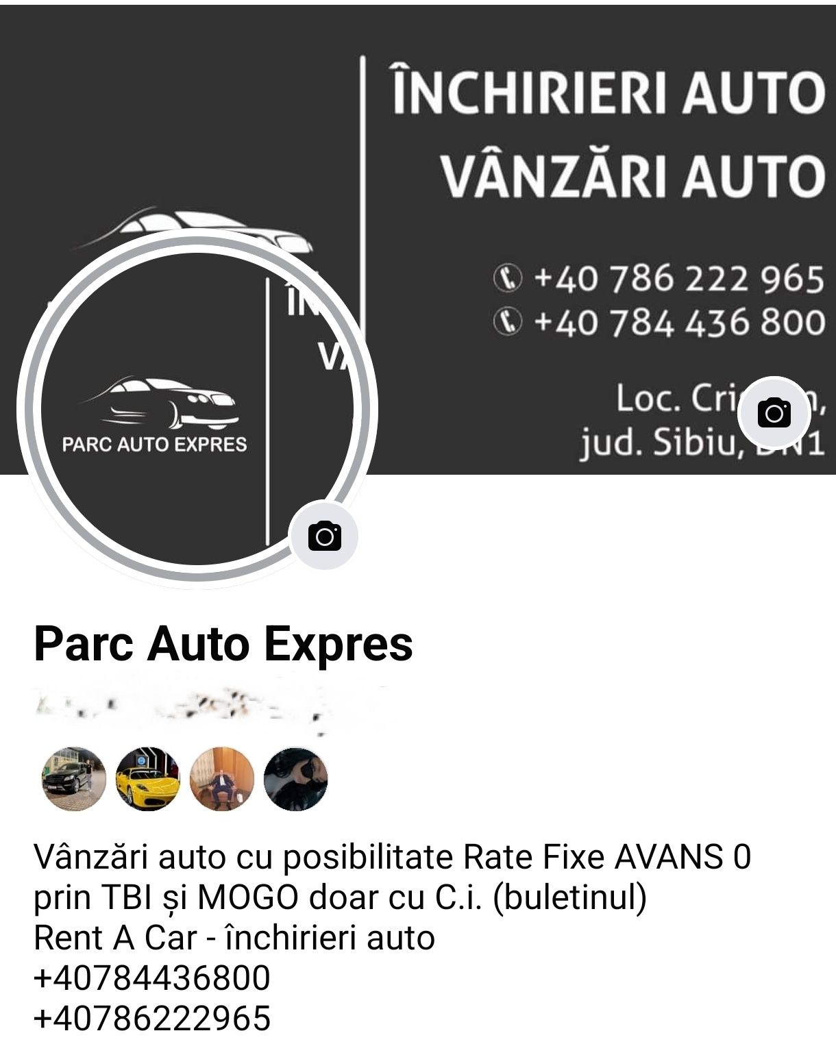 Închirieri Auto Rent a Car diferite autoturisme cu 5- 7 -9 locuri