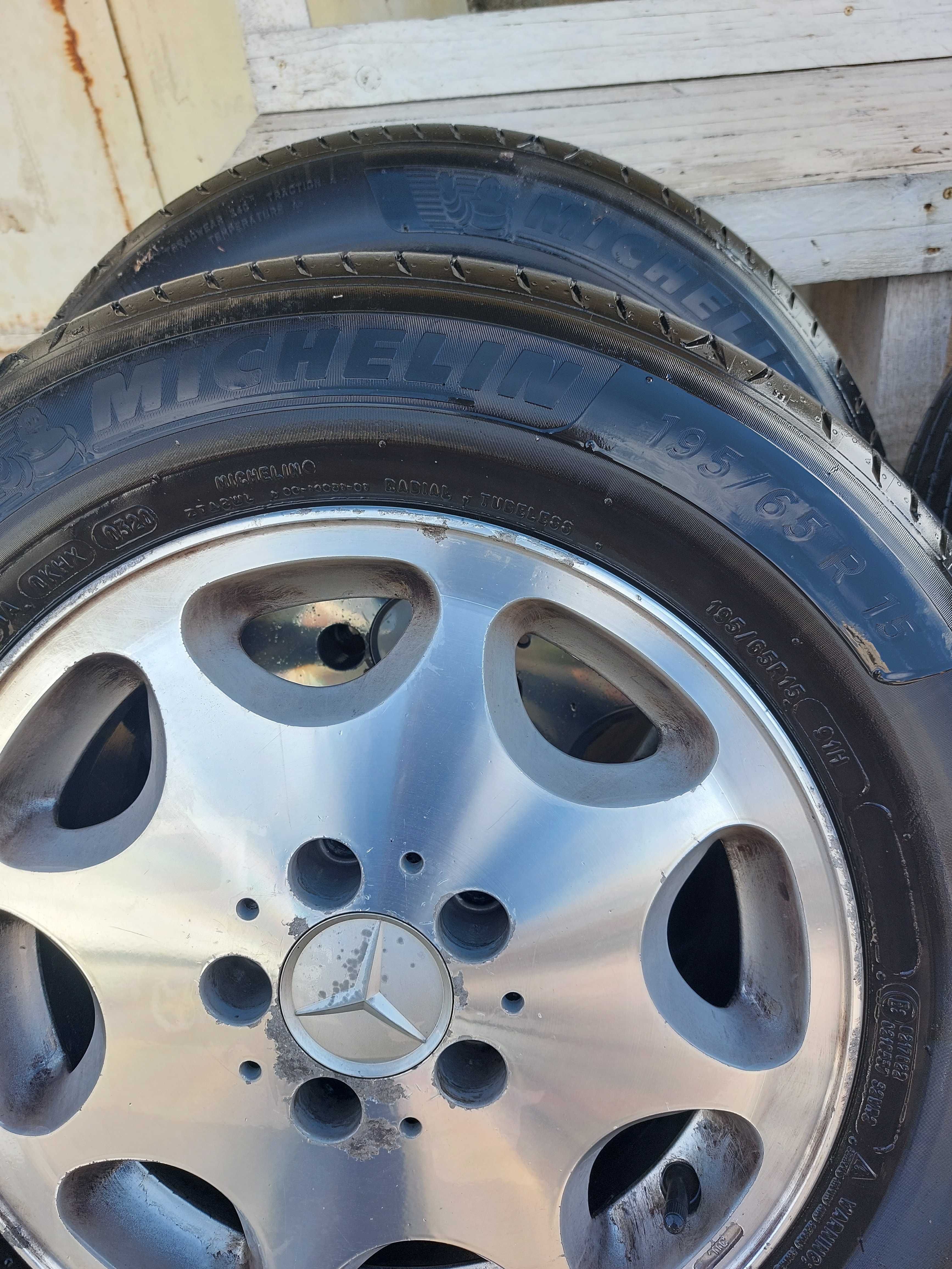 Алуминиеви джанти 15ц 4бр за Мерцедес+Летни Гуми MICHELIN 195/65R15