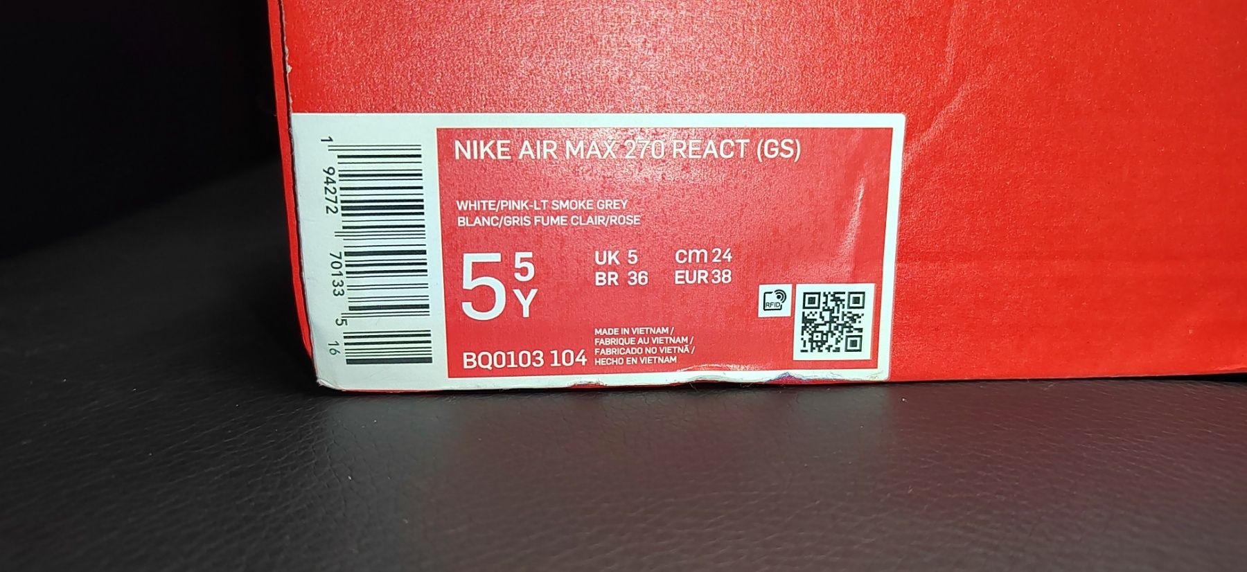 Nike Air Max 270 React, номер 38