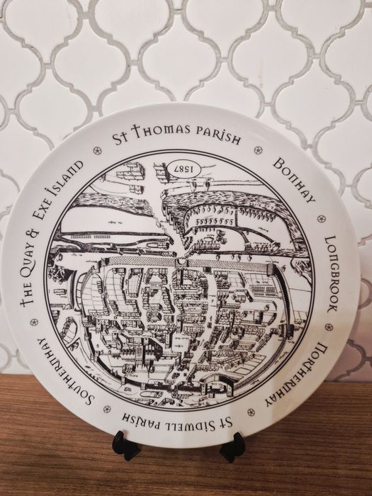 Farfurie decorativa rara, Anglia, harta istorica 1587